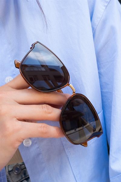 MV10097-1 Kahverengi Kadın Güneş Gözlüğü