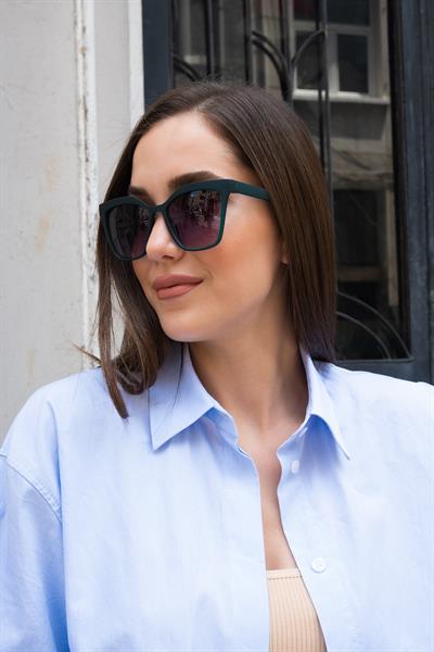 MV10098-2 Mat Yeşil Kadın Güneş Gözlüğü