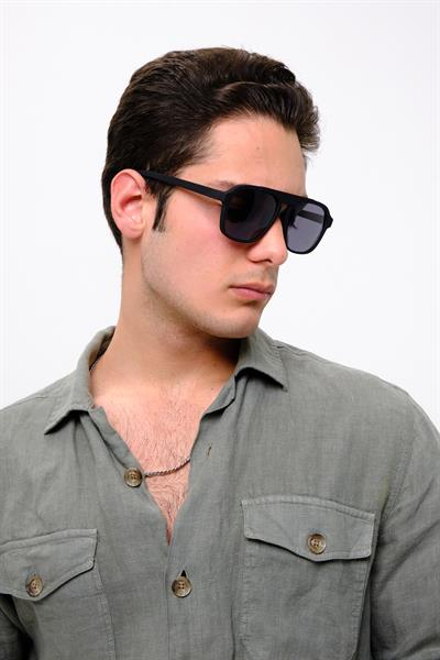 MV10119-1 Mat Siyah Erkek Güneş Gözlüğü