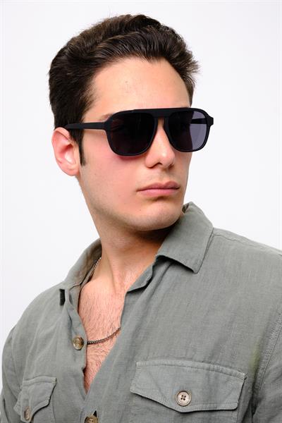 MV10119-1 Mat Siyah Erkek Güneş Gözlüğü