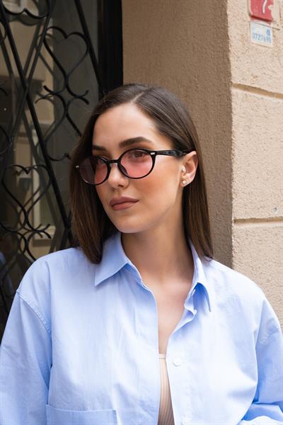 MV10135-1 Siyah Pembe Kadın Güneş Gözlüğü