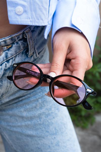 MV10135-1 Siyah Pembe Kadın Güneş Gözlüğü