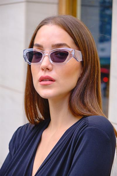 MV1040-1 Şeffaf Çerçeve Cat Kadın Güneş Gözlüğü