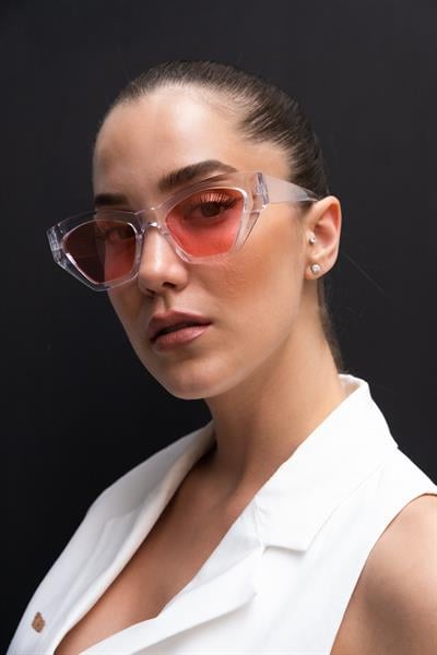 MV10954-3 Şeffaf Pembe Cat Kadın Güneş Gözlüğü