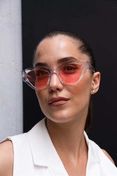 MV10954-3 Şeffaf Pembe Cat Kadın Güneş Gözlüğü