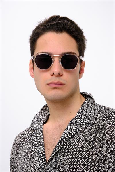 MV1107-1 Şeffaf Siyah Cam Erkek Güneş Gözlüğü