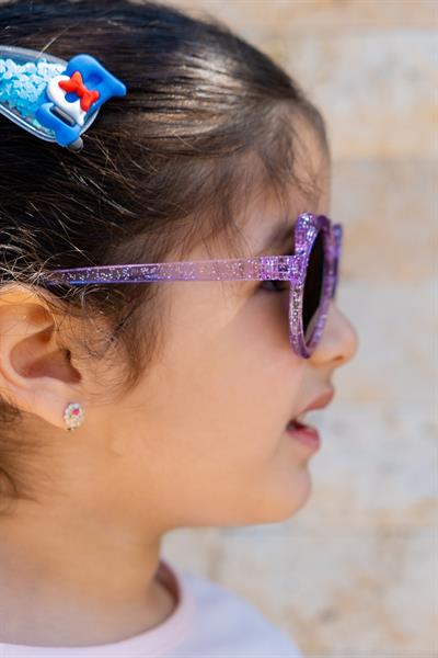 MV141-1 Simli Mor Uv400 Korumalı Çocuk Güneş Gözlüğü