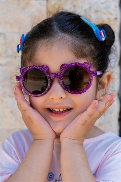 MV141 Simli Mor Uv400 Korumalı Çocuk Güneş Gözlüğü