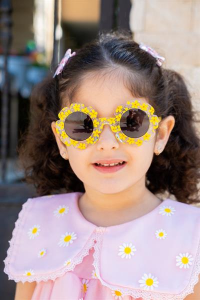 MV142 Sarı Papatya Uv400 Korumalı Çocuk Güneş Gözlüğü