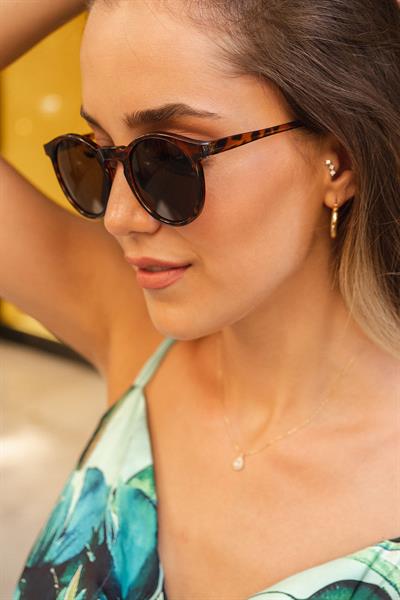 MV19769-2 Leopar Kadın Güneş Gözlüğü