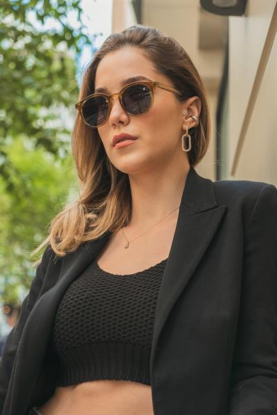 MV19886-2 Oval Yeşil Kadın Güneş Gözlüğü