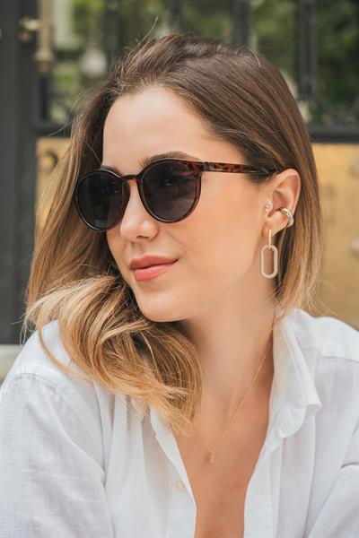 MV19886 Oval Leopar Kadın Güneş Gözlüğü