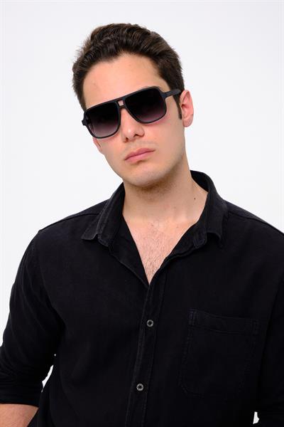 MV2021-1 Mat Siyah Erkek Güneş Gözlüğü