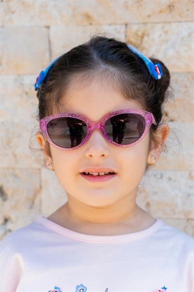 MV21815 Simli Pembe Uv400 Korumalı Çocuk Güneş Gözlüğü