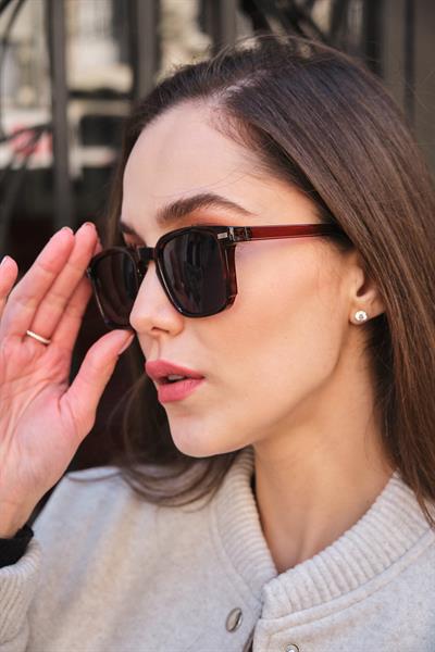 MV24163-2 Kahverengi Unisex Güneş Gözlüğü