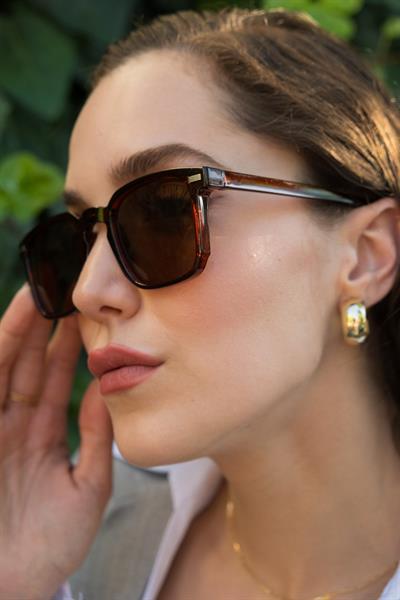 MV24163-3 Kahverengi Unisex Güneş Gözlüğü