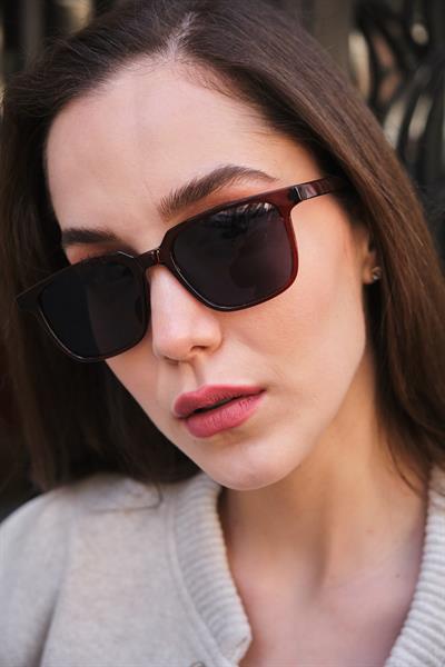 MV24166-1 Kahverengi Unisex Güneş Gözlüğü