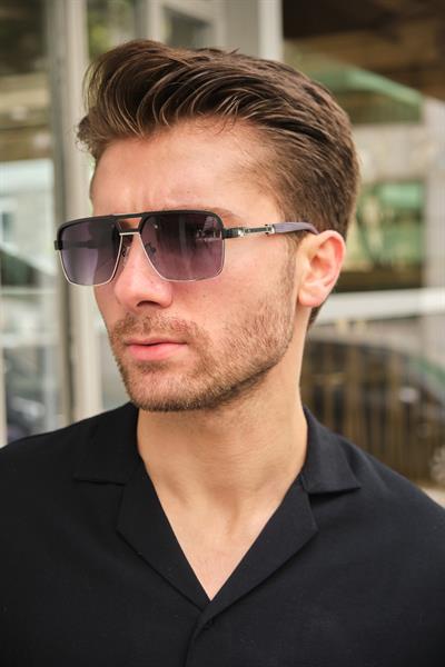 MV2585-3 Gümüş Siyah Erkek Güneş Gözlüğü