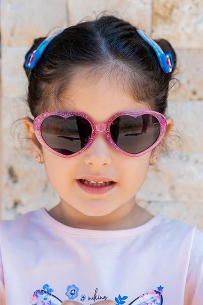 MV47-005 Kalp Uv400 Korumalı Çocuk Güneş Gözlüğü