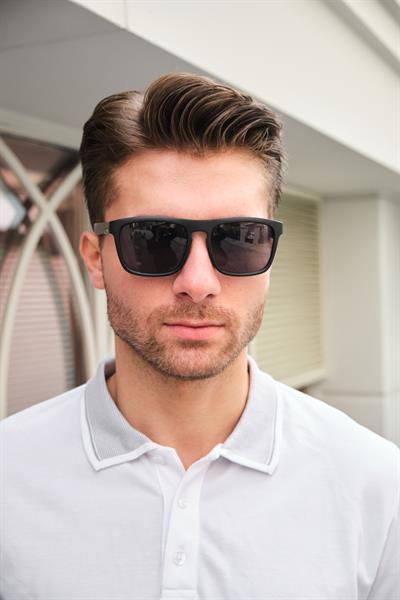 MV9145-3 Yeşil Detaylı Mat Siyah Erkek Güneş Gözlüğü