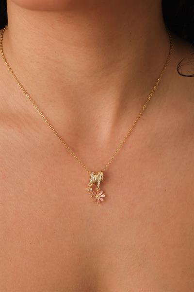 Papatya Taşlı Kolye