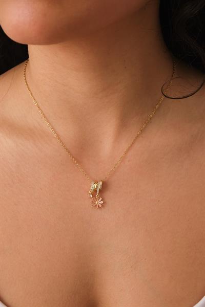 Papatya Taşlı Kolye