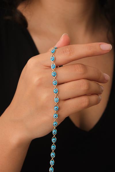 Sıralı Nazar Boncuğu Bileklik