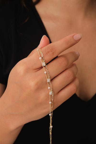 Taşlı Çiftli Bileklik