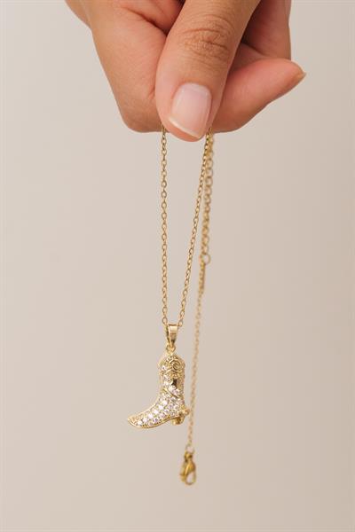 Taşlı Çizme Kolye