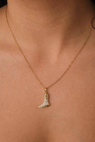 Taşlı Çizme Kolye