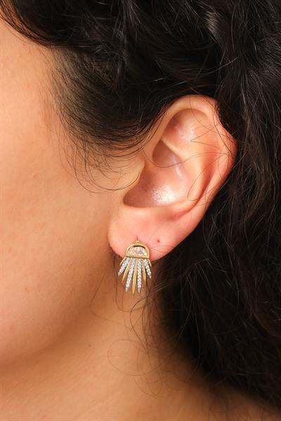 Taşlı Çubuk Detay Küpe