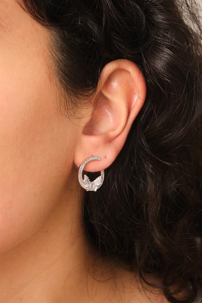 Taşlı Kelebek Küpe