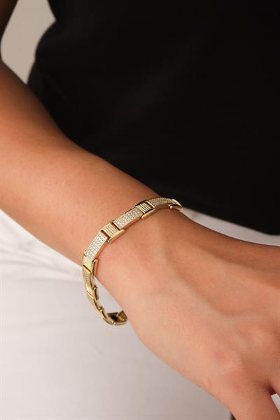 Taşlı Roz Bileklik