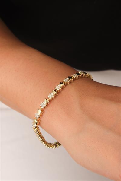 Taşlı Sıralı Yıldız Bileklik
