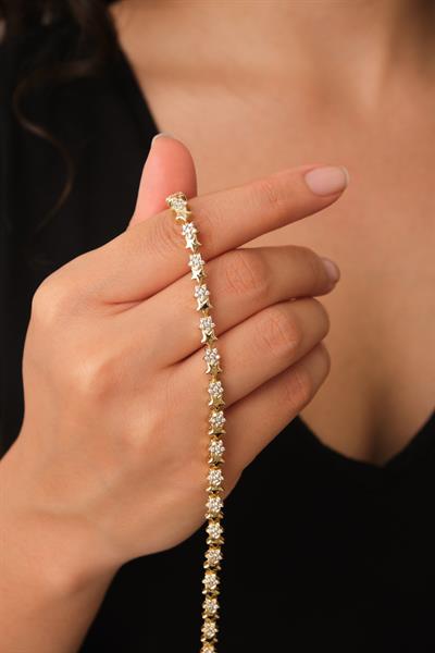 Taşlı Sıralı Yıldız Bileklik