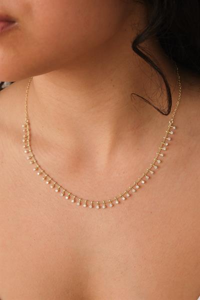 Taşlı Zincir Kolye