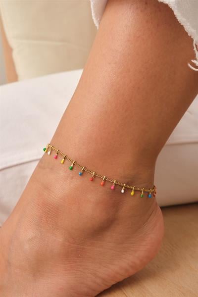 Ucu Renkli Zincir Halhal