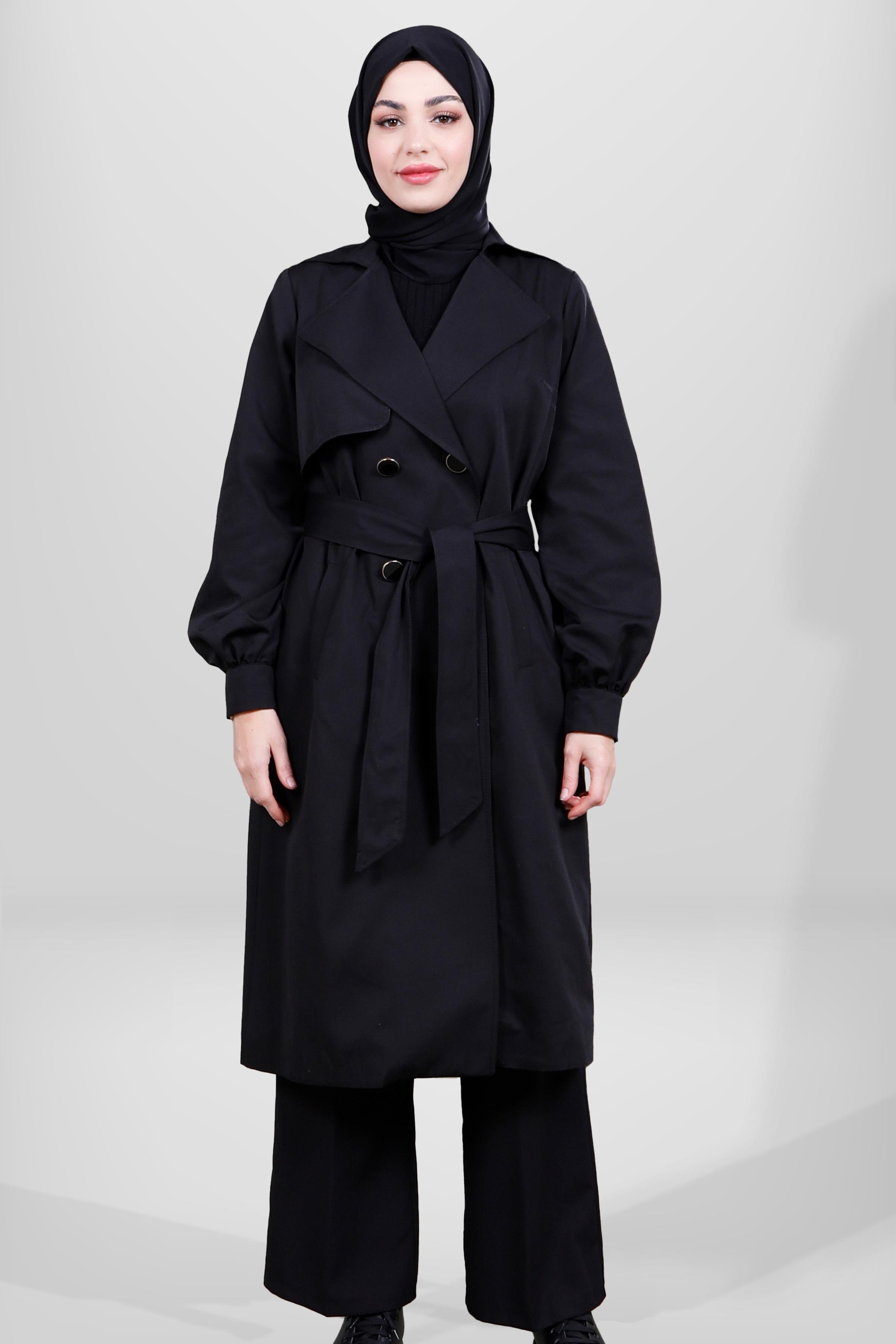 3857 TRENÇKOT SİYAH