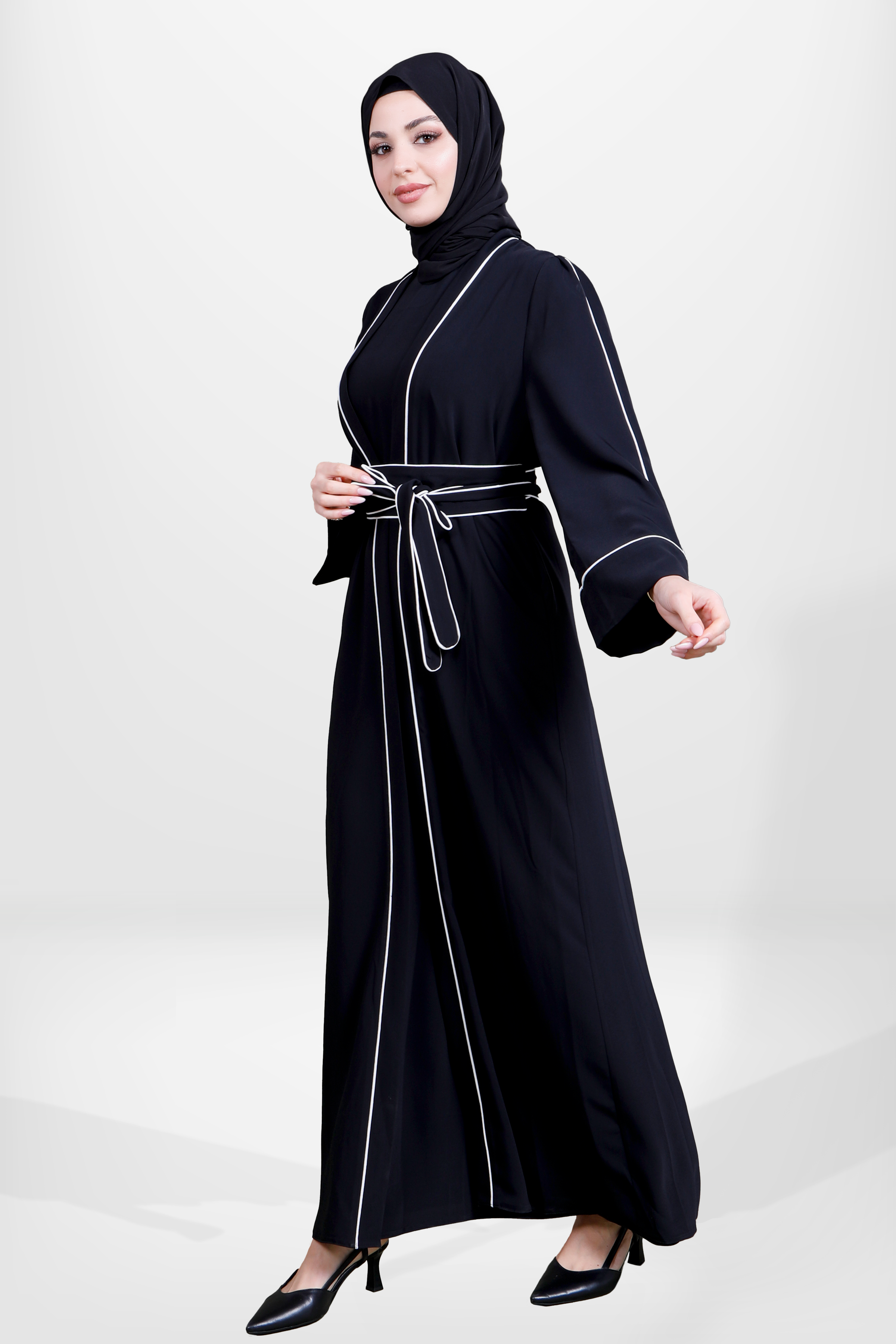 3863 ABAYA TAKIM SİYAH