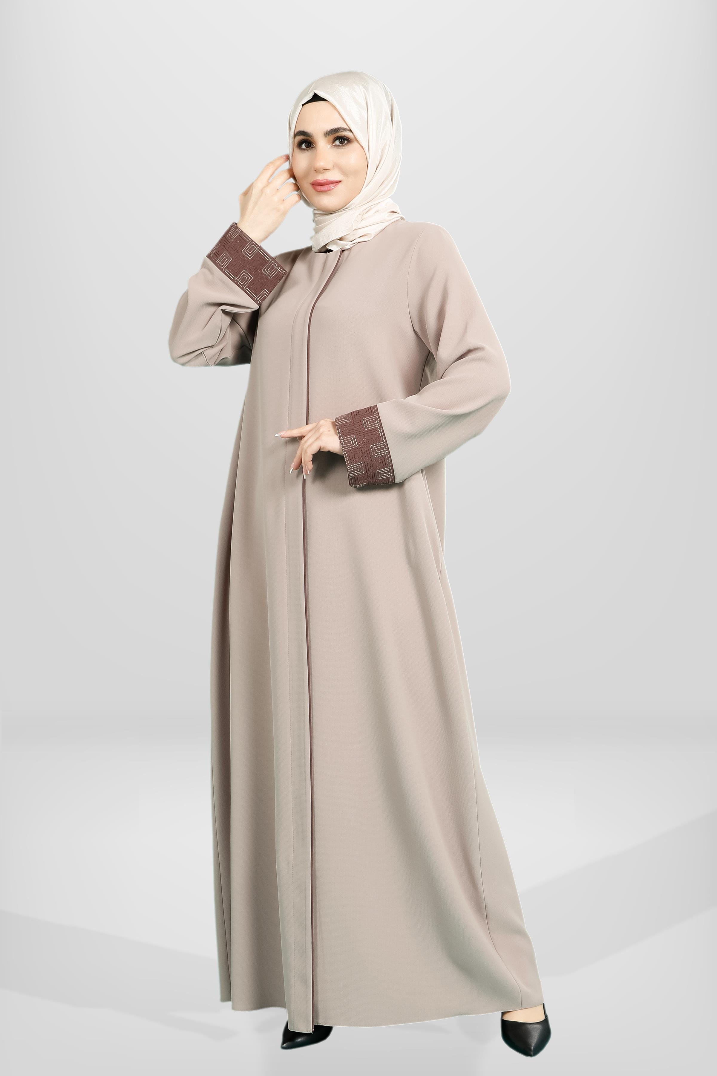 Beyza-3972 FERACE MANŞETLİ BEJ