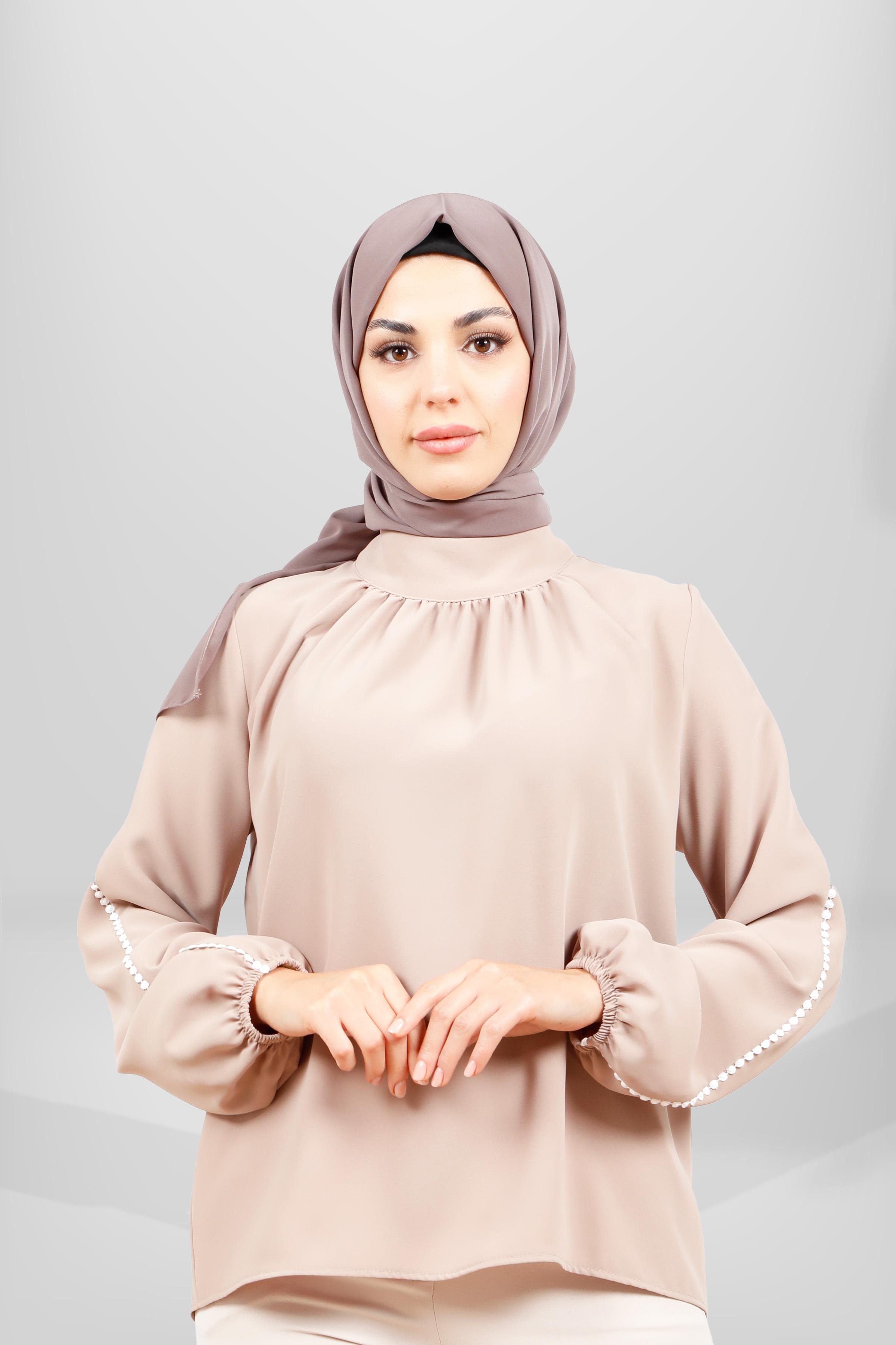 Beyza-4060 BLUZ SÜTLÜ KAHVE