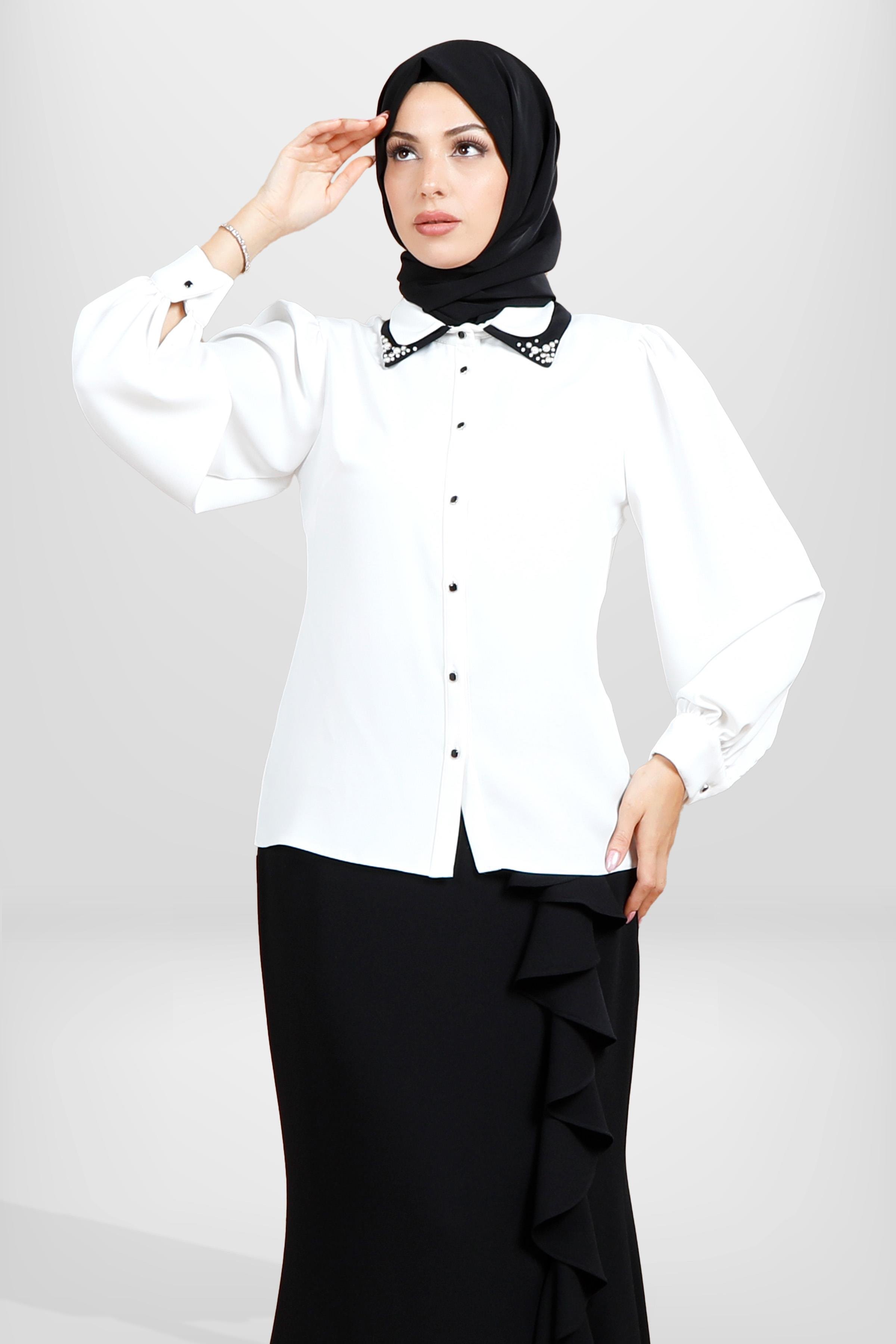 Beyza-4083 BLUZ KREM