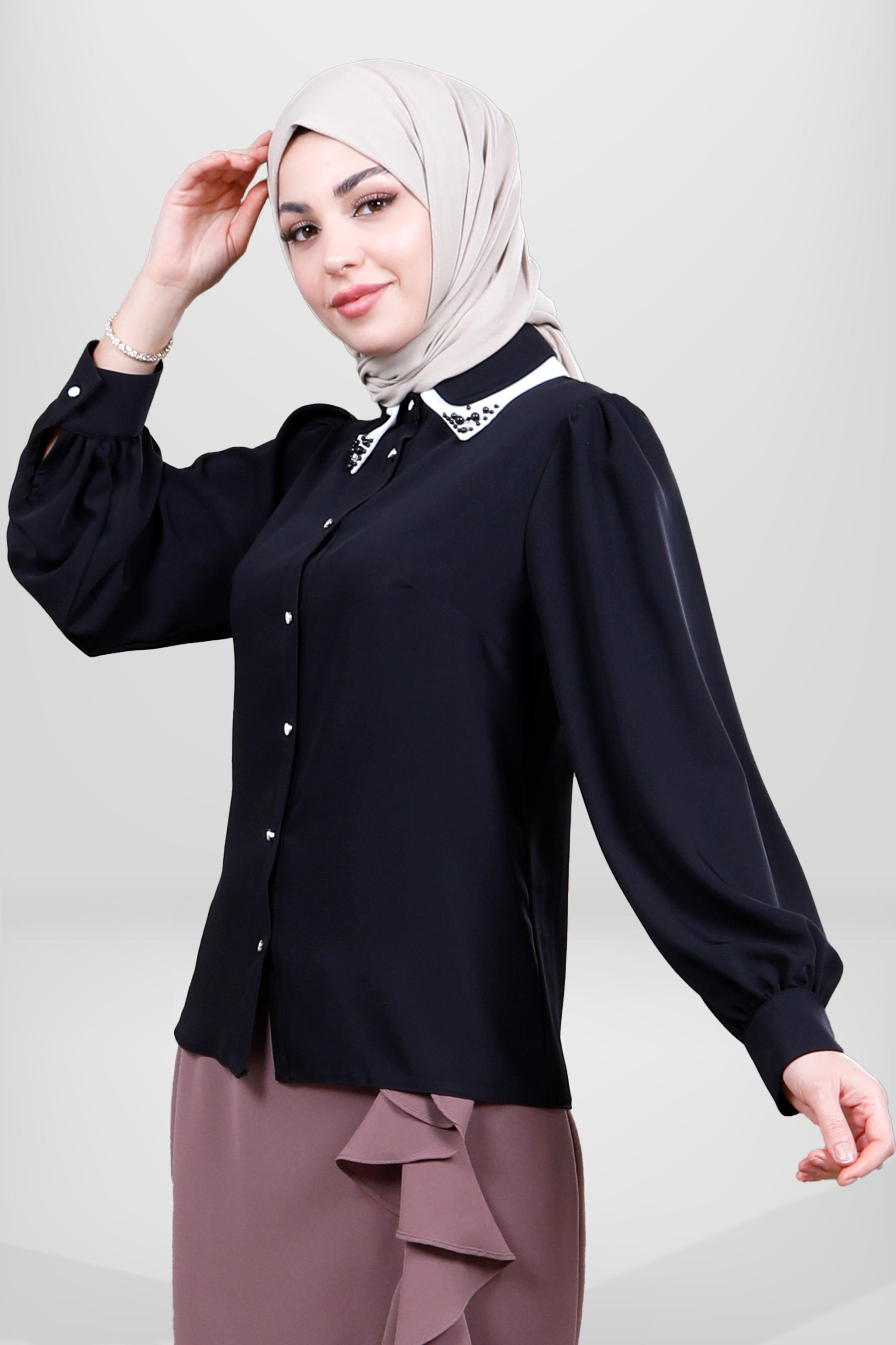 Beyza-4083 BLUZ SİYAH