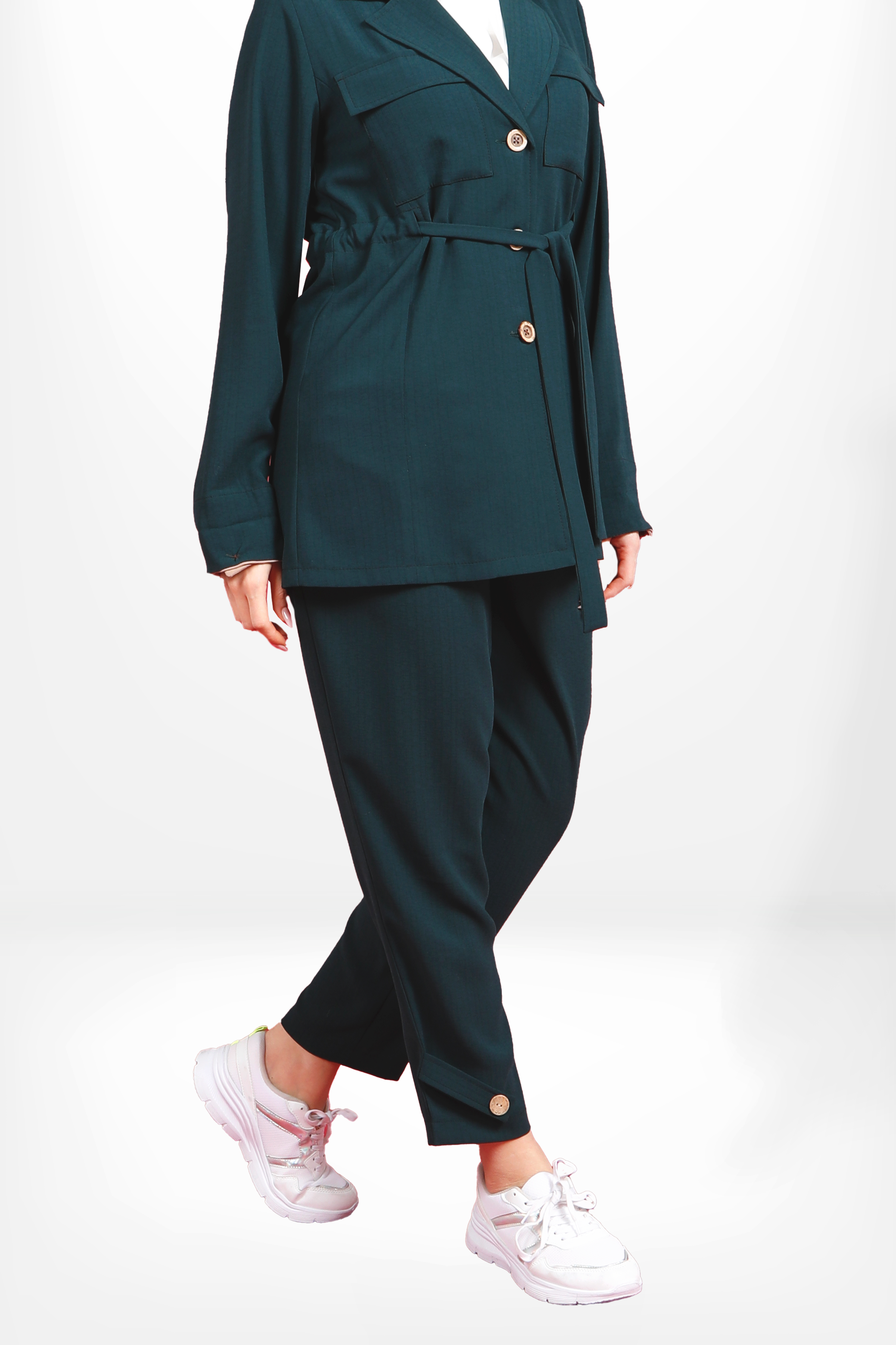 Markasız-4120 PANTOLON SAFARİ ZÜMRÜT YEŞİLİ