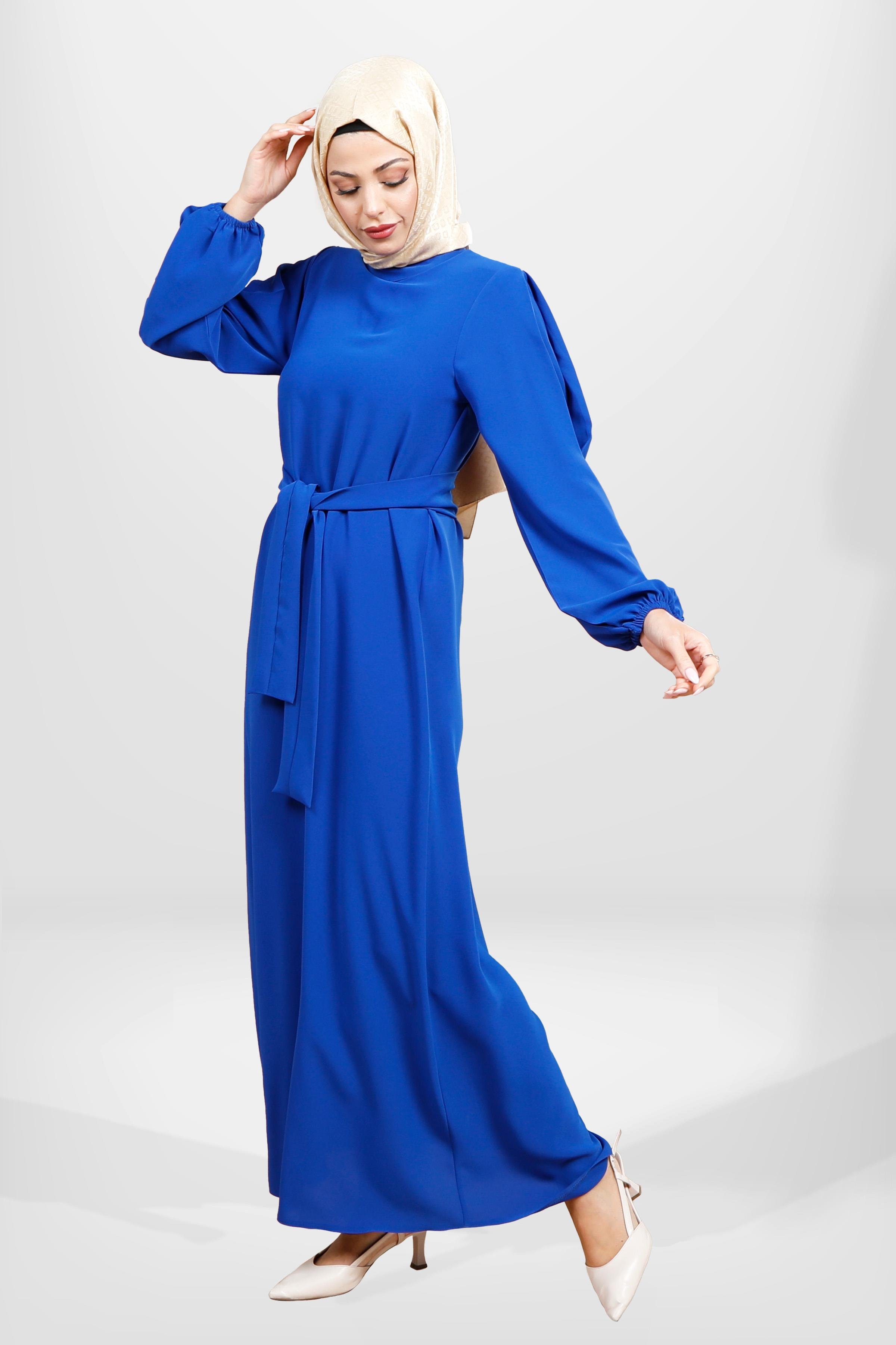 5545 ELBİSE SAKS MAVİSİ