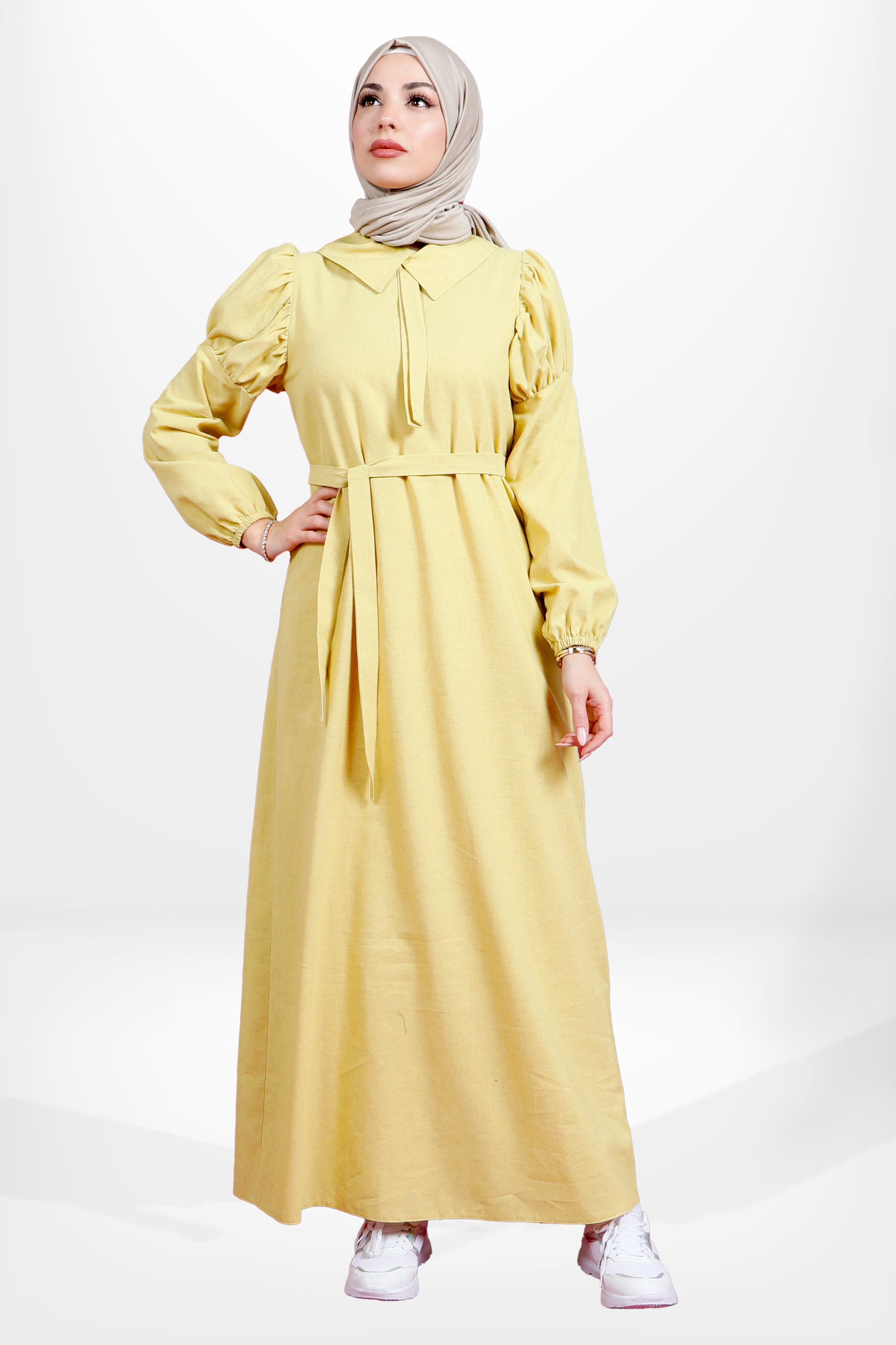 Beyza-5606 ELBİSE SARI