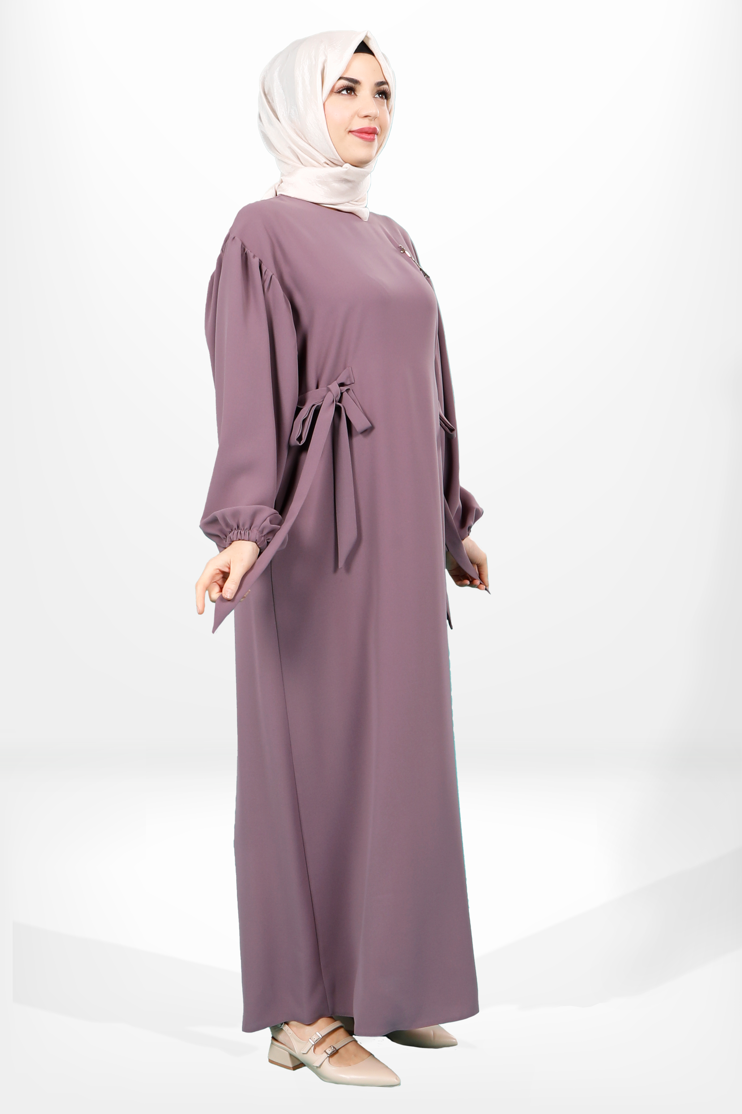 Beyza-5659 ELBİSE LALELİ GÜL KURUSU