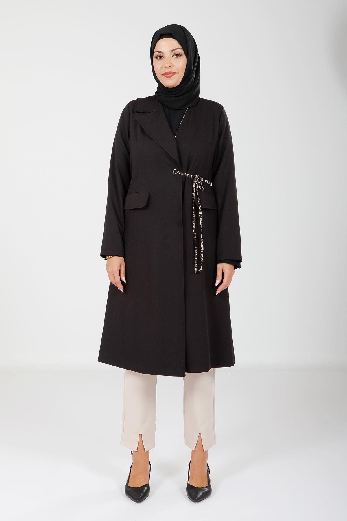 Beyza-3933 CEKET UZUN SİYAH