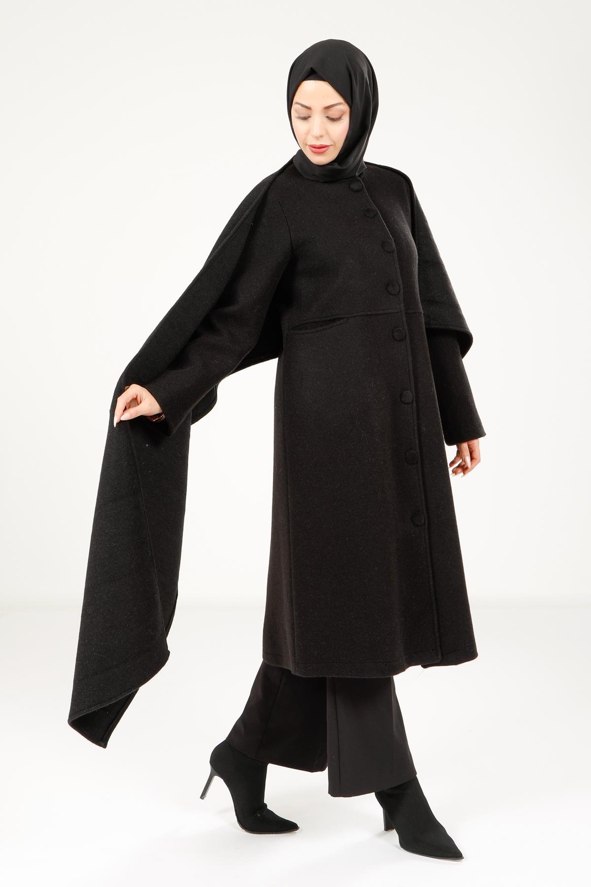 Beyza-9063 KABAN ŞALLI SİYAH