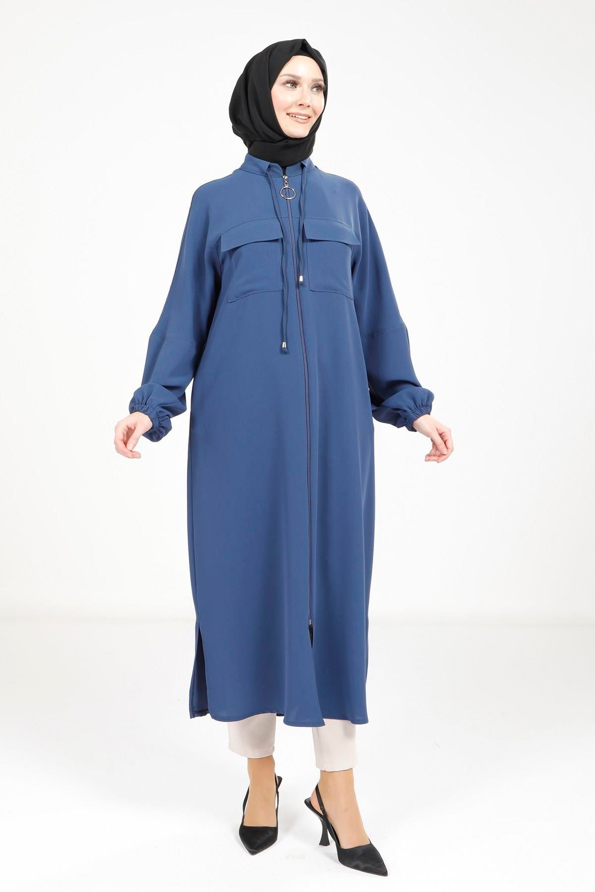 Beyza-4122 GİYÇIK SAFARİ İNDİGO